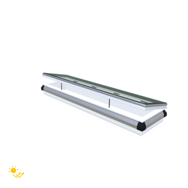 Skylux-iWindow Solar Powered - Opening Flat Roof Window - Complete Set 40x190 cm-1