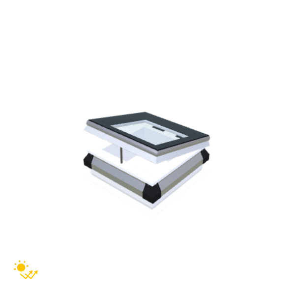 Skylux-iWindow Solar Powered - Opening Flat Roof Window - Complete Set 40x40 cm-1