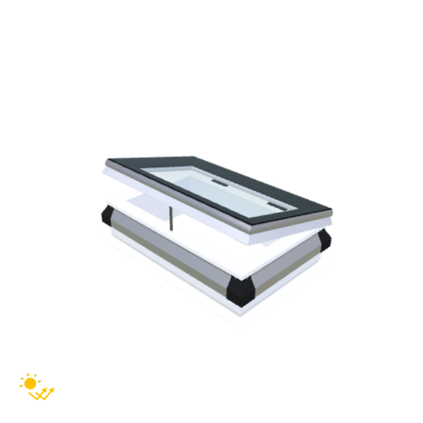 Skylux-iWindow Solar Powered - Opening Flat Roof Window - Complete Set 40x70 cm-1
