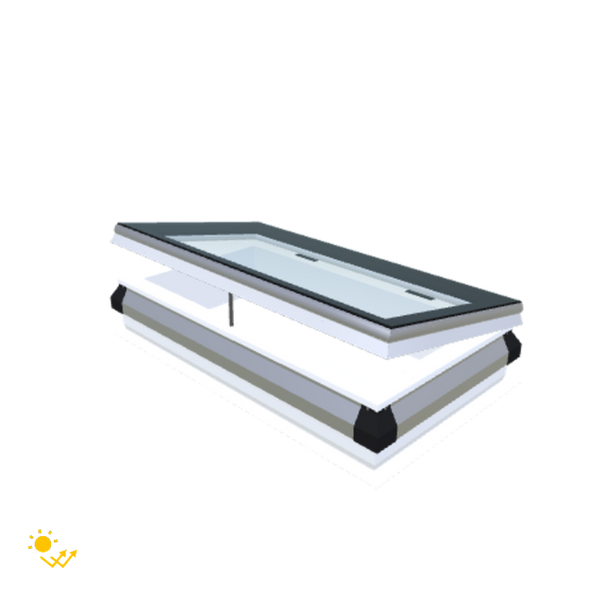 Skylux-iWindow Solar Powered - Opening Flat Roof Window - Complete Set 50x100 cm-1