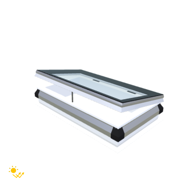 Skylux-iWindow Solar Powered - Opening Flat Roof Window - Complete Set 50x100 cm-1