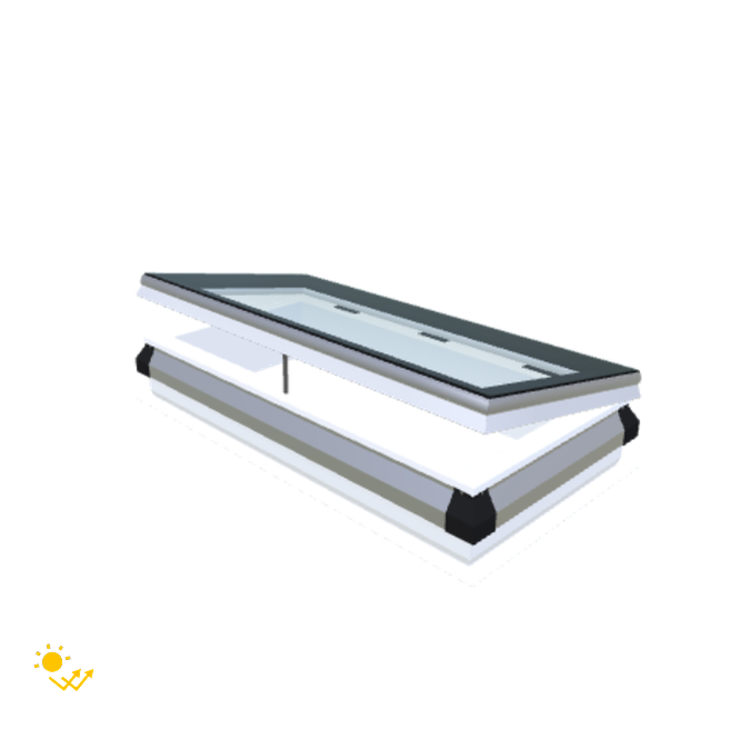 Skylux-iWindow Solar Powered - Opening Flat Roof Window - Complete Set 50x110 cm-1