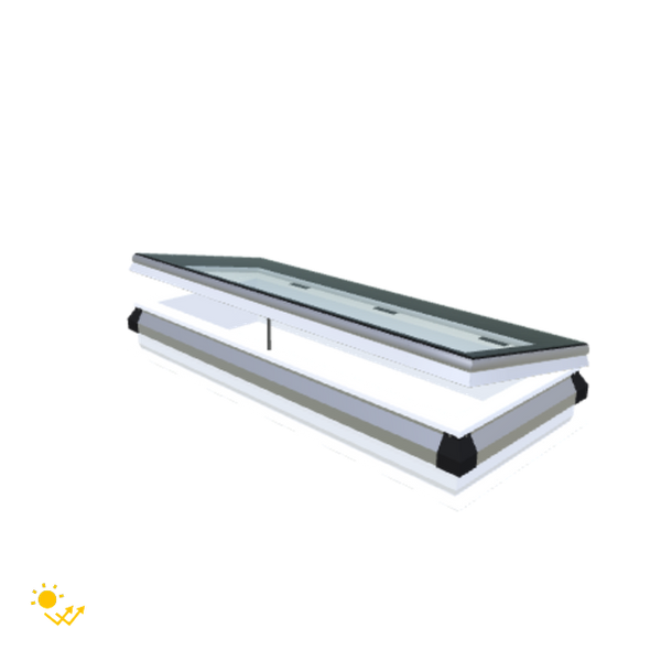 Skylux-iWindow Solar Powered - Opening Flat Roof Window - Complete Set 50x140 cm-1