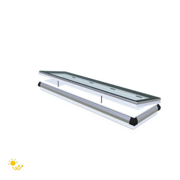 Skylux-iWindow Solar Powered - Opening Flat Roof Window - Complete Set 50x200 cm-1