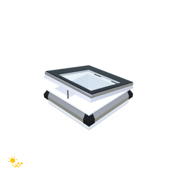 Skylux-iWindow Solar Powered - Opening Flat Roof Window - Complete Set 50x50 cm-1