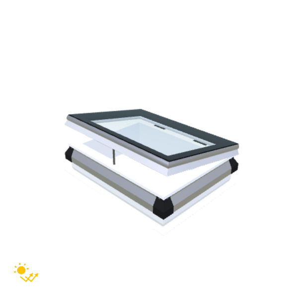 Skylux-iWindow Solar Powered - Opening Flat Roof Window - Complete Set 50x70 cm-1