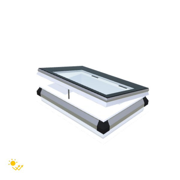 Skylux-iWindow Solar Powered - Opening Flat Roof Window - Complete Set 50x80 cm-1