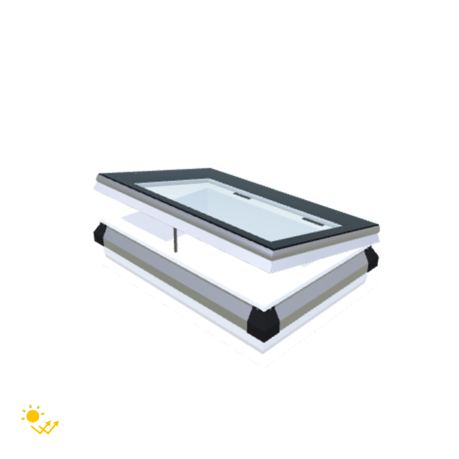 Skylux-iWindow Solar Powered - Opening Flat Roof Window - Complete Set 50x80 cm-1