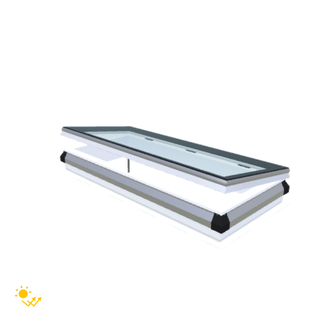 Skylux-iWindow Solar Powered - Opening Flat Roof Window - Complete Set 60x150 cm-1