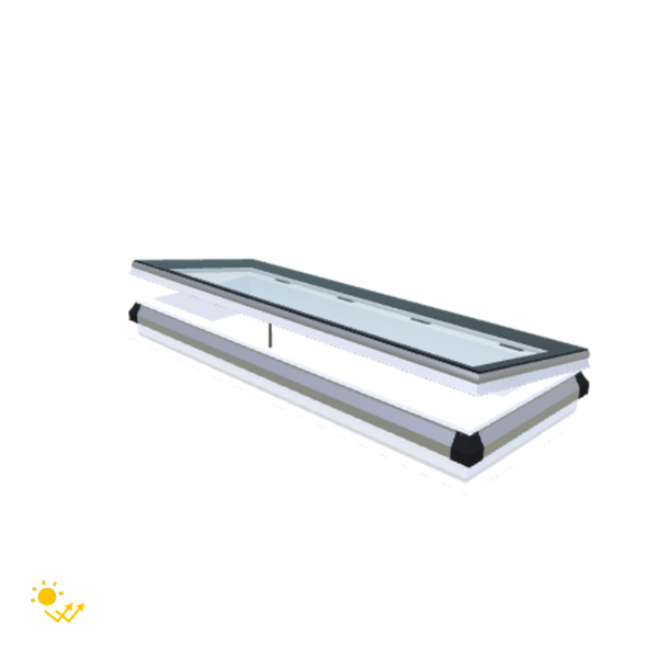 Skylux-iWindow Solar Powered - Opening Flat Roof Window - Complete Set 60x180 cm-1