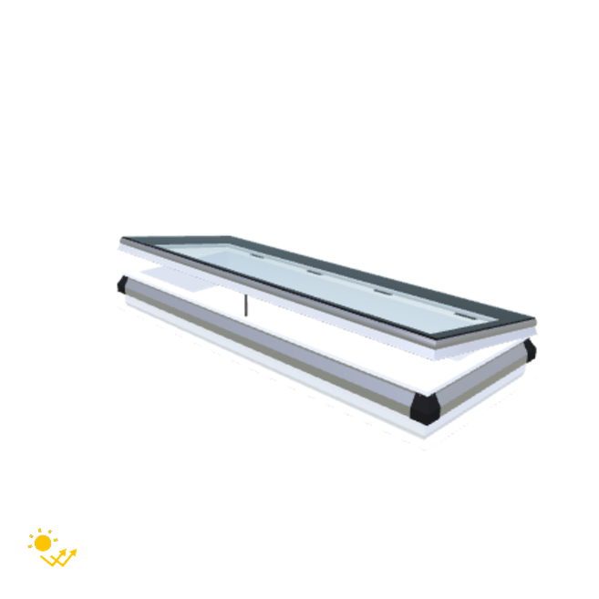 Skylux-iWindow Solar Powered - Opening Flat Roof Window - Complete Set 60x180 cm-1