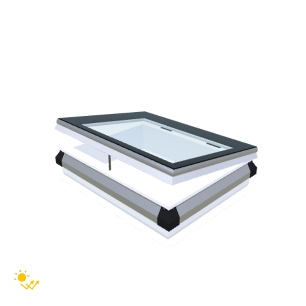 Skylux-iWindow Solar Powered - Opening Flat Roof Window - Complete Set 60x80 cm-1