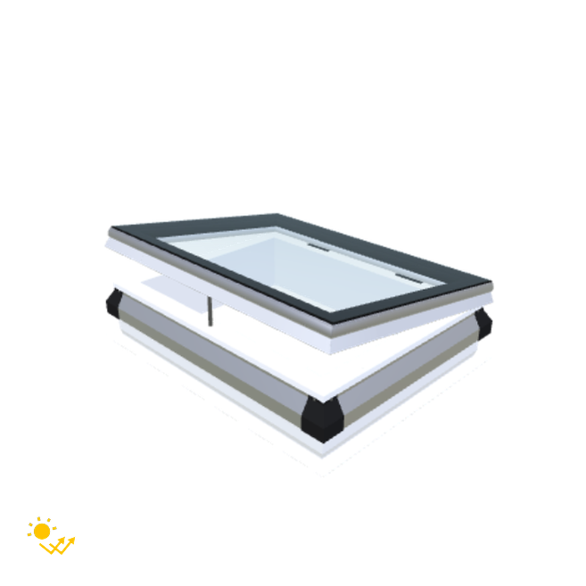 Skylux-iWindow Solar Powered - Opening Flat Roof Window - Complete Set 60x80 cm-1