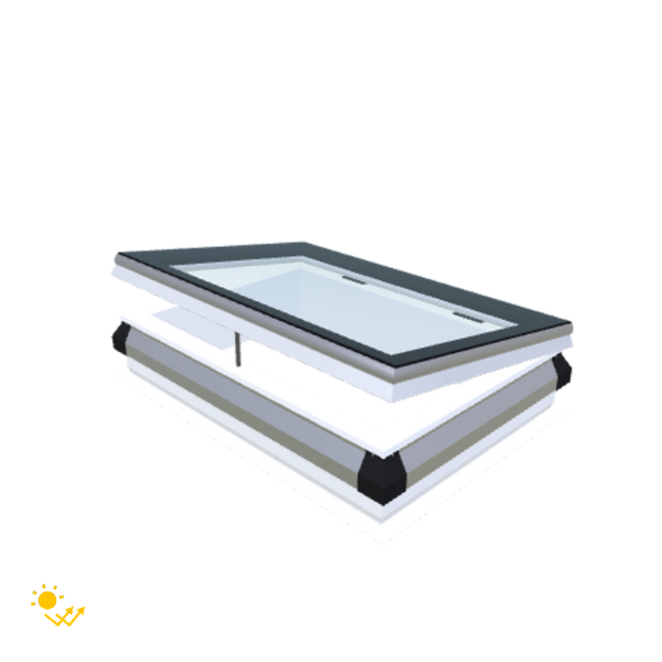 Skylux-iWindow Solar Powered - Opening Flat Roof Window - Complete Set 60x90 cm-1