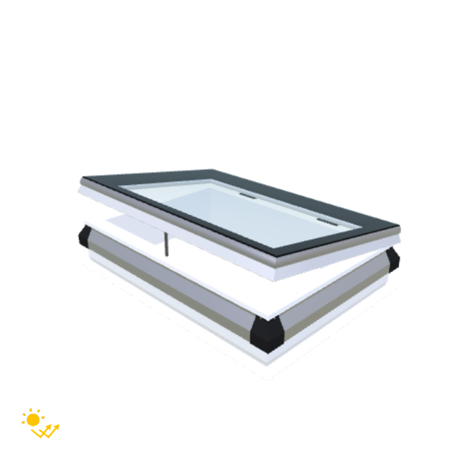 Skylux-iWindow Solar Powered - Opening Flat Roof Window - Complete Set 60x90 cm-1