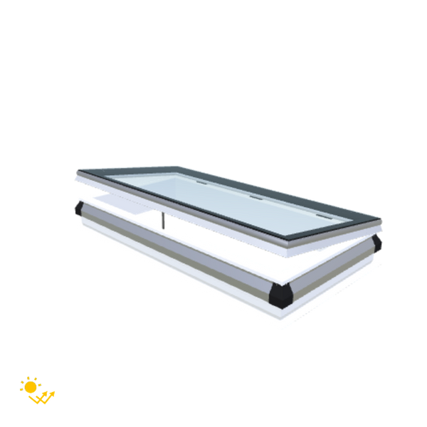 Skylux-iWindow Solar Powered - Opening Flat Roof Window - Complete Set 70x150 cm-1