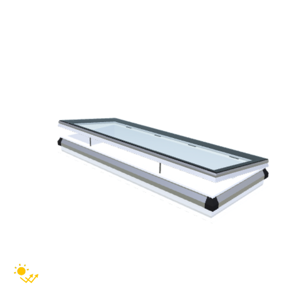 Skylux-iWindow Solar Powered - Opening Flat Roof Window - Complete Set 70x200 cm-1