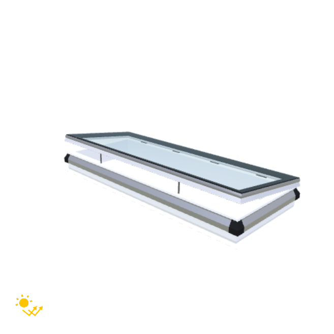 Skylux-iWindow Solar Powered - Opening Flat Roof Window - Complete Set 70x200 cm-1
