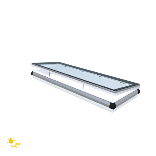 Skylux-iWindow Solar Powered - Opening Flat Roof Window - Complete Set 70x220 cm-1