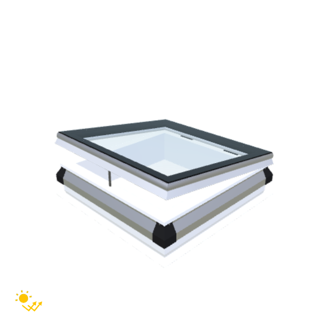 Skylux-iWindow Solar Powered - Opening Flat Roof Window - Complete Set 70x70 cm-1
