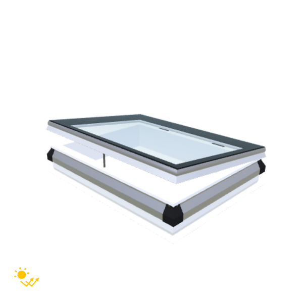 Skylux-iWindow Solar Powered - Opening Flat Roof Window - Complete Set 75x105 cm-1