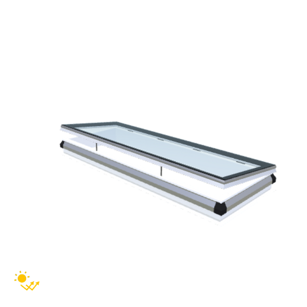 Skylux-iWindow Solar Powered - Opening Flat Roof Window - Complete Set 75x225 cm-1