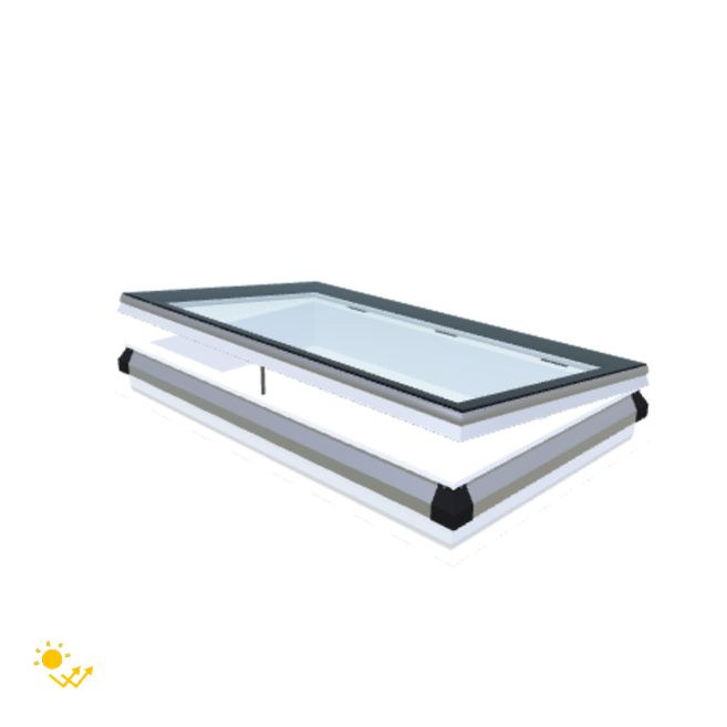 Skylux-iWindow Solar Powered - Opening Flat Roof Window - Complete Set 80x140 cm-1
