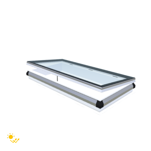 Skylux-iWindow Solar Powered - Opening Flat Roof Window - Complete Set 80x170 cm-1