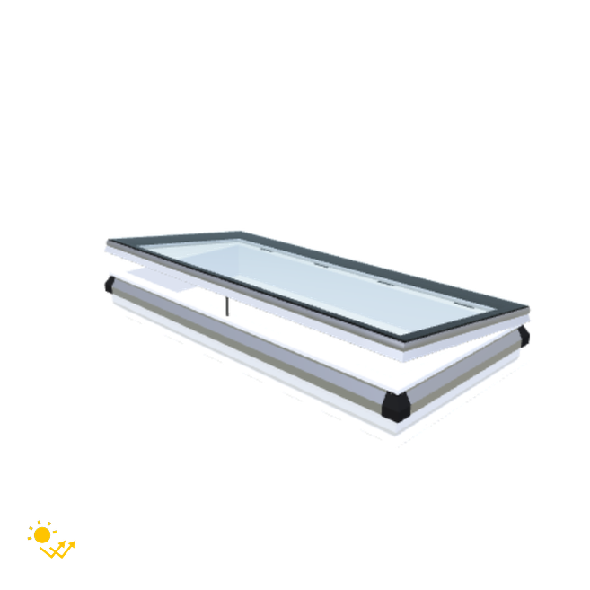 Skylux-iWindow Solar Powered - Opening Flat Roof Window - Complete Set 80x180 cm-1
