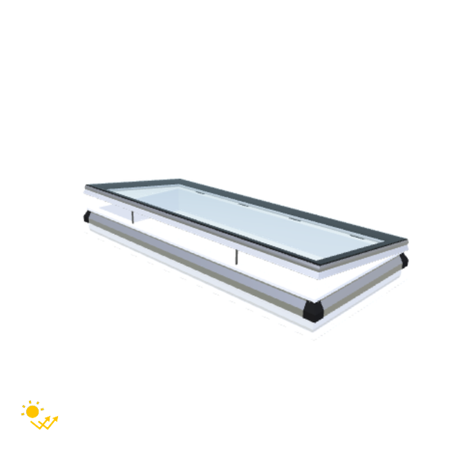 Skylux-iWindow Solar Powered - Opening Flat Roof Window - Complete Set 80x200 cm-1