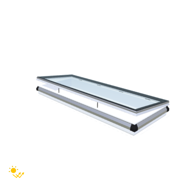 Skylux-iWindow Solar Powered - Opening Flat Roof Window - Complete Set 80x230 cm-1