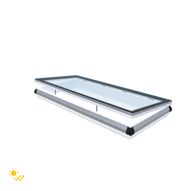 Skylux-iWindow Solar Powered - Opening Flat Roof Window - Complete Set 90x210 cm-1