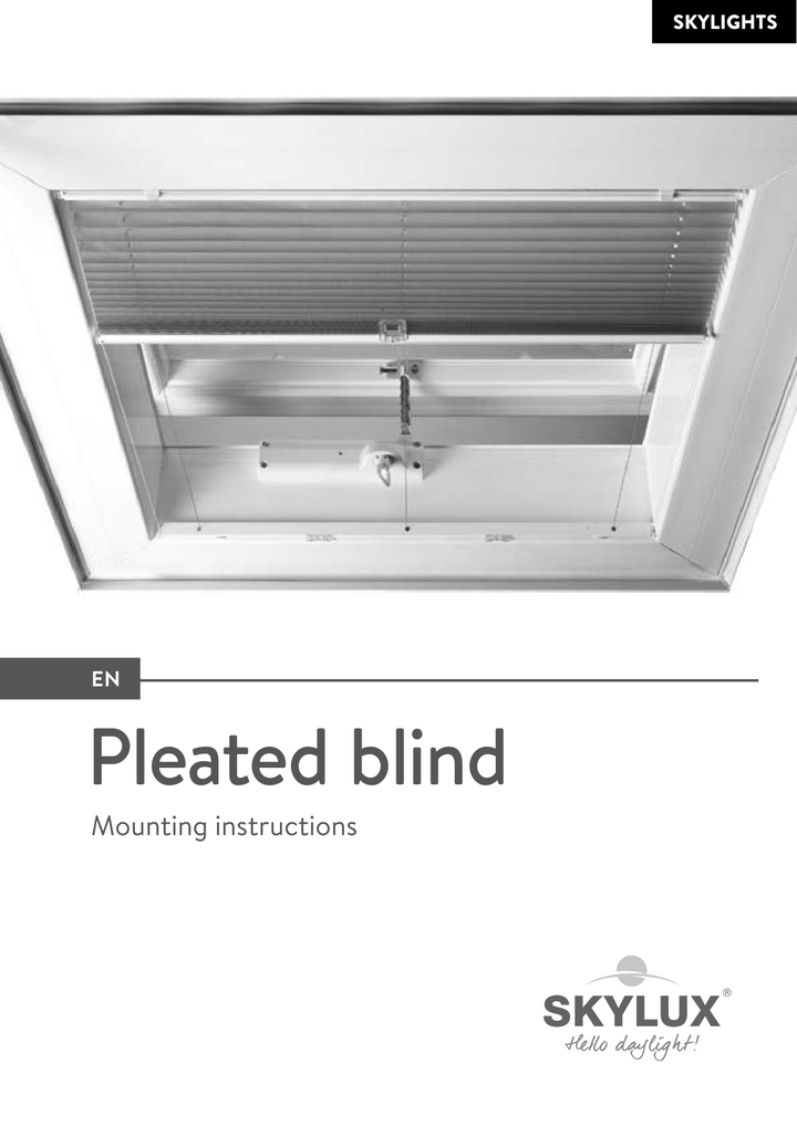 Skylux-Mounting Instructions Accessories-Manual interior sunblind / blackout-English-20