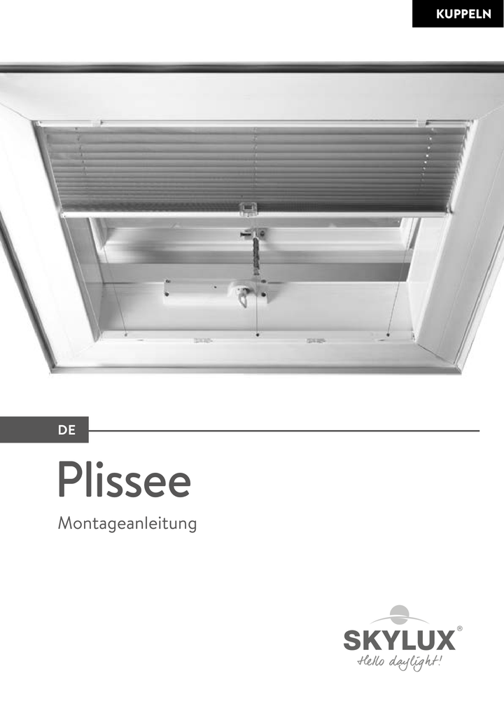Skylux-Mounting Instructions Accessories-Manual interior sunblind / blackout-German-19