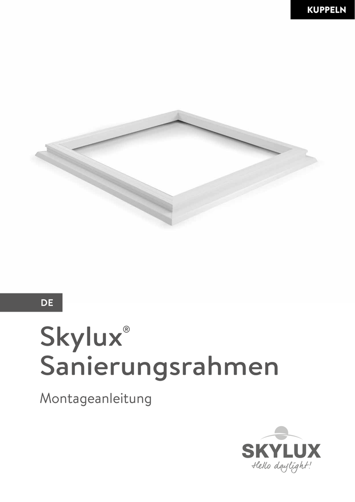 Skylux-Mounting Instructions Adapter Frame-German-5