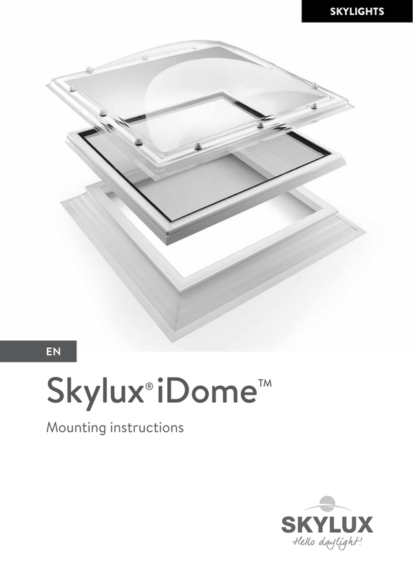 Skylux-Mounting Instructions iDome-With new Curb-Fixed-English-1
