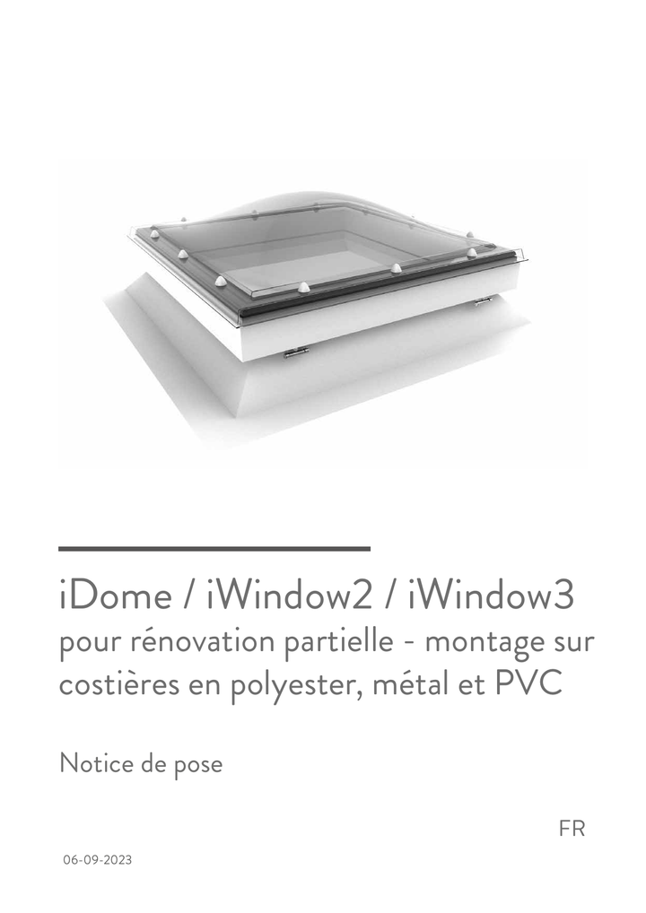 Skylux-Mounting Instructions iWindow-With retention of old Curb-Fixed-French-9