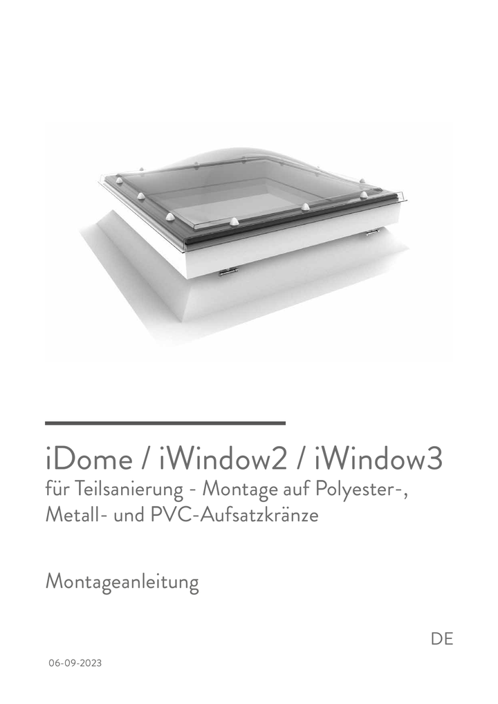 Skylux-Mounting Instructions iWindow-With retention of old Curb-Fixed-German-10