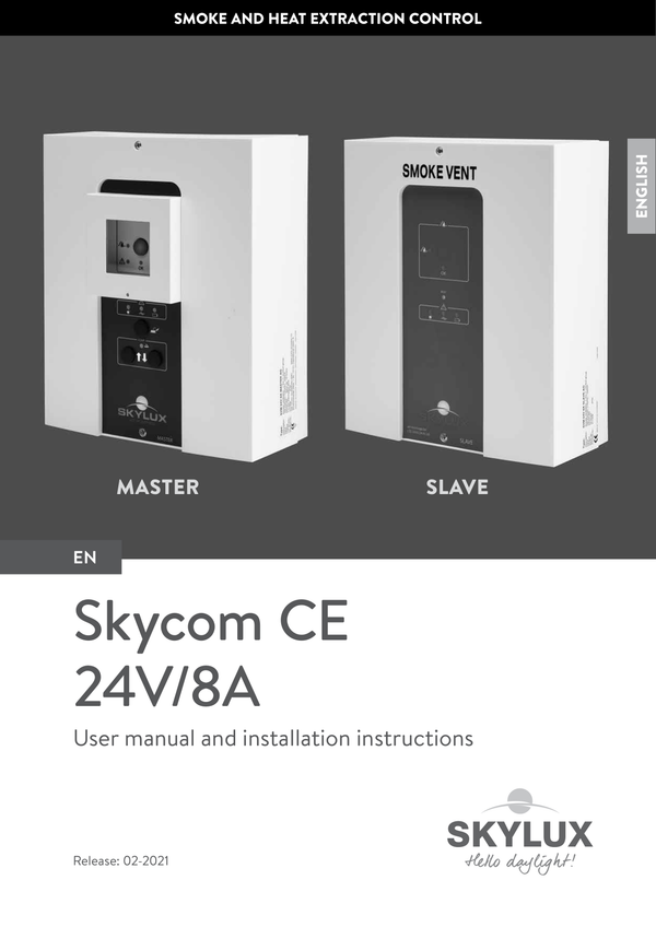 Skylux-Mounting Instructions Skycom Control Units-Skycom CE Master & Slave-English-1