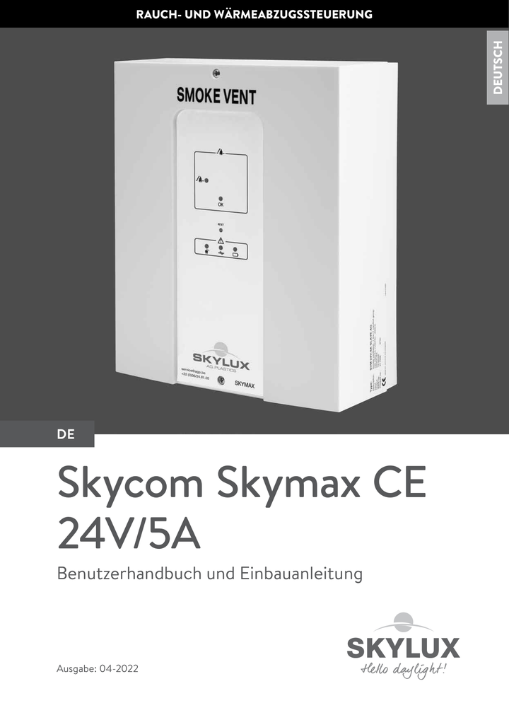 Skylux-Mounting Instructions Skycom Control Units-Skycom Skymax CE-German-4