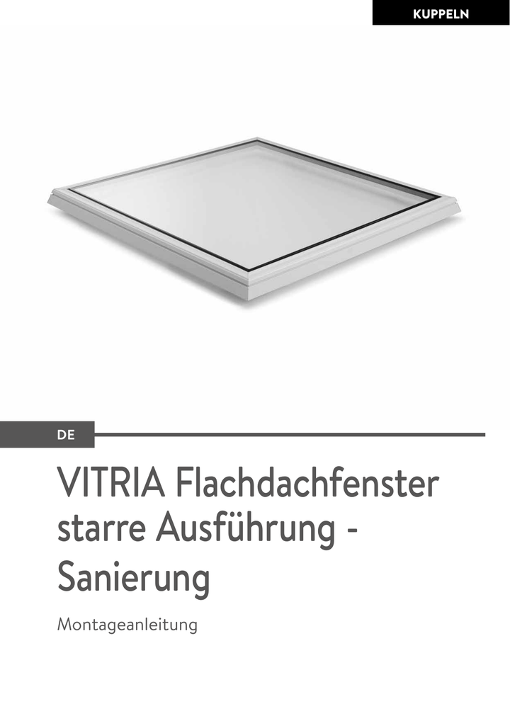 Skylux-Mounting Instructions Vitria-For renovation with retention of existing Curb-German-16