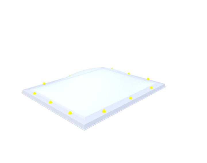 Skylux-Optional Acrylic Skylight-100 x 130 cm-Single-walled (least insulating - 5.17 W/m²K)-Opal * (milk glass) non transparent-83