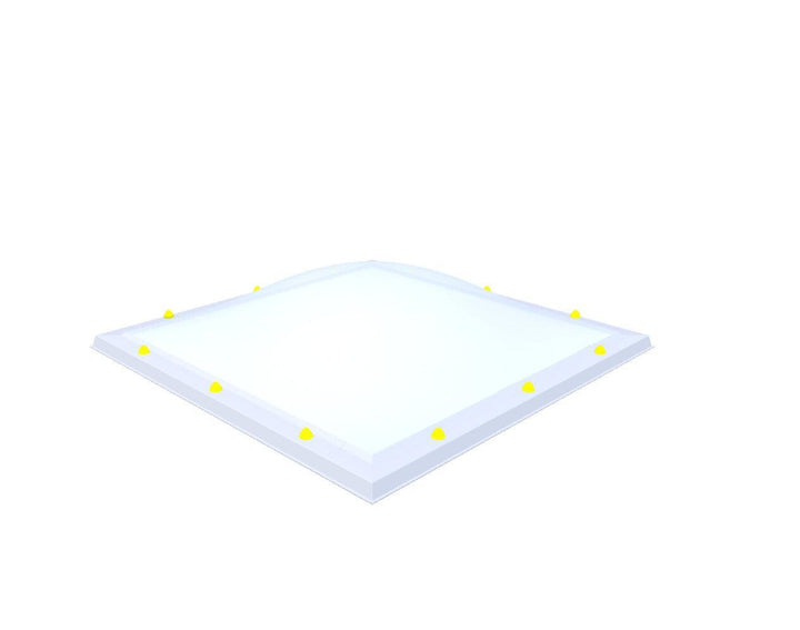 Skylux-Optional Acrylic Skylight-120 x 120 cm-Single-walled (least insulating - 5.17 W/m²K)-Opal * (milk glass) non transparent-93