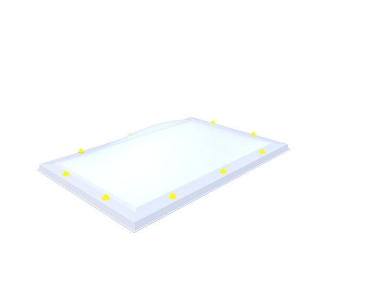 Skylux-Optional Acrylic Skylight-80 x 130 cm-Single-walled (least insulating - 5.17 W/m²K)-Opal * (milk glass) non transparent-69