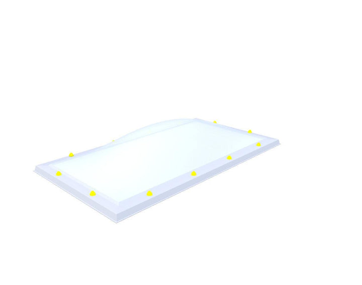 Skylux-Optional Acrylic Skylight-80 x 160 cm-Single-walled (least insulating - 5.17 W/m²K)-Opal * (milk glass) non transparent-74