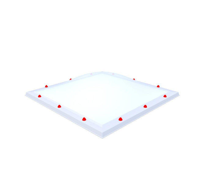 Skylux-Optional Polycarbonate Skylight-120 x 120 cm-Four-walled (1.28 W/m²K)-Opal * (milk glass) non transparent-76