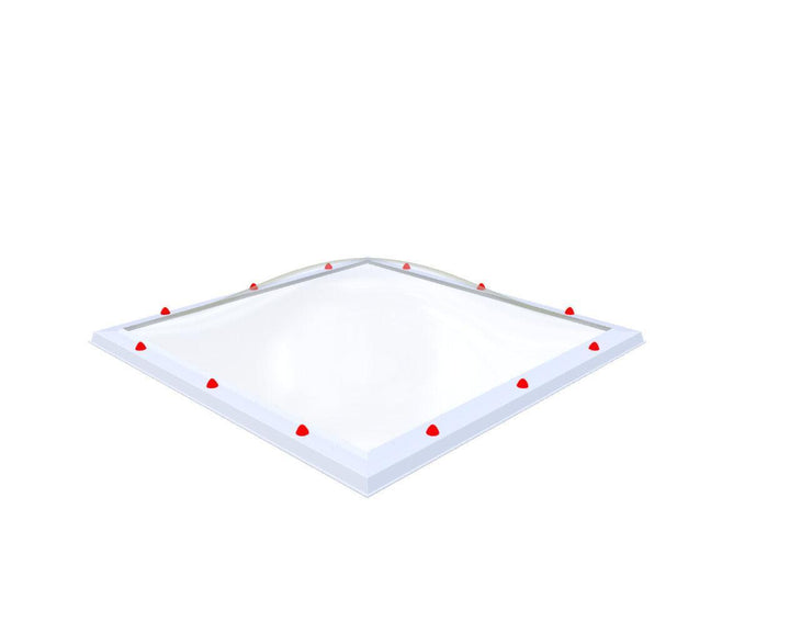 Skylux-Optional Polycarbonate Skylight-130 x 130 cm-Four-walled (1.28 W/m²K)-Clear * just like glass-88