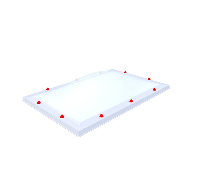 Skylux-Optional Polycarbonate Skylight-80 x 130 cm-Four-walled (1.28 W/m²K)-Opal * (milk glass) non transparent-11