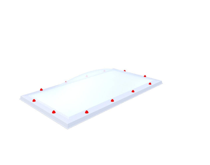 Skylux-Optional Polycarbonate Skylight-80 x 160 cm-Double-walled (2.90 W/m²K)-Heat-reflective * opal & non transparent-97