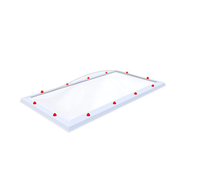 Skylux-Optional Polycarbonate Skylight-80 x 160 cm-Four-walled (1.28 W/m²K)-Clear * just like glass-24